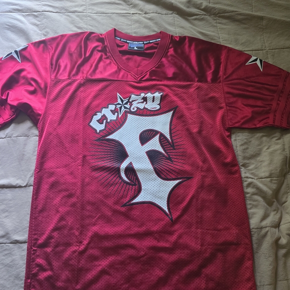 MMA Crazy F Red Graphic Men's Jersey - Picture 1 of 5